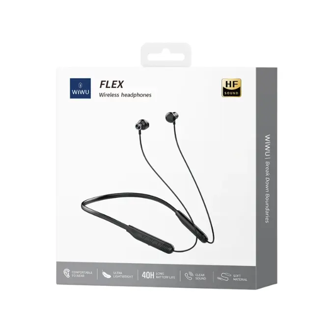 Wiwu GB05 Flex Wireless Neckband Black - photo 4 - Shopo.lk