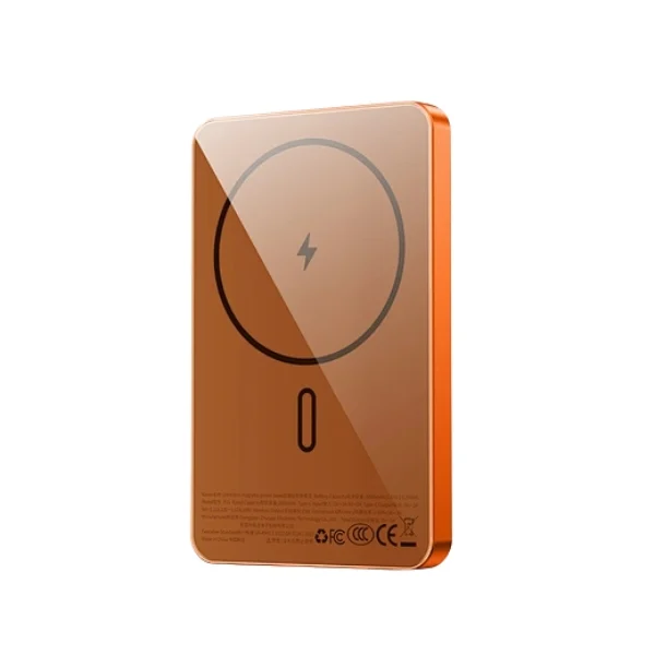 WIWU P15 5000mAh Ultra-Thin Magnetic Power Bank – Orange – photo 3