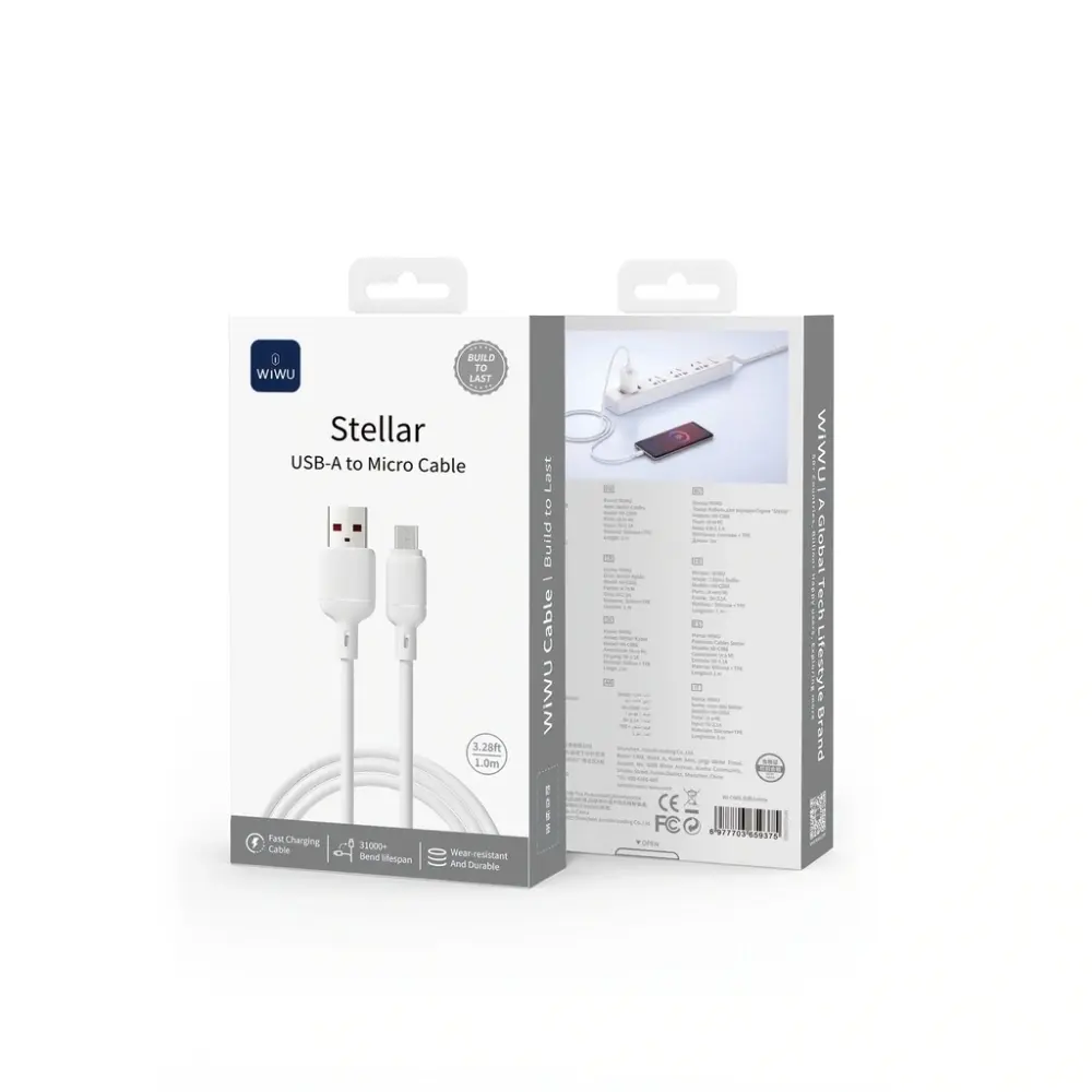 WiWU Wi-C086 Stellar Series USB-A to Micro USB Cable 1M - photo 3 - Shopo.lk