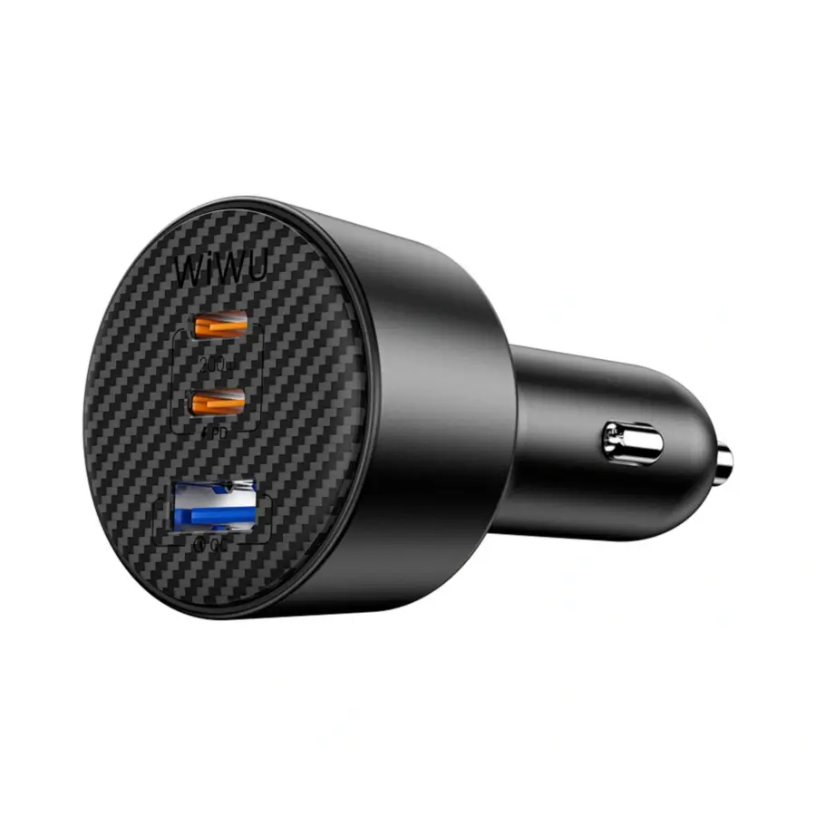 WiWU Wi-CC026 Aramid Fiber Warriors PD 200W Fast Car Charger - Black - photo 3 - Shopo.lk