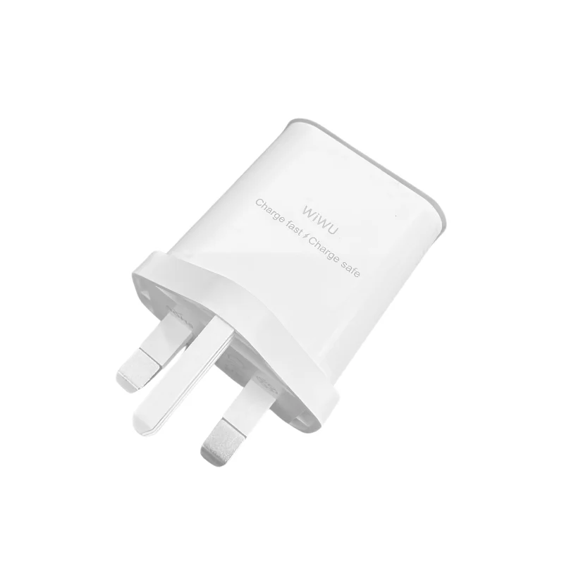 WIWU WI-G023 Essen Fast Charger + Lightning Cable Combo (UK Plug) - Shopo.lk Sri Lanka