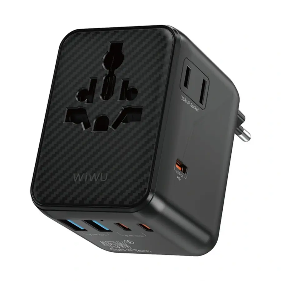 WiWU Wi-UA010 45W GaN Aramid Fiber Warriors 45W GaN Plug Adapter - Shopo.lk Sri Lanka