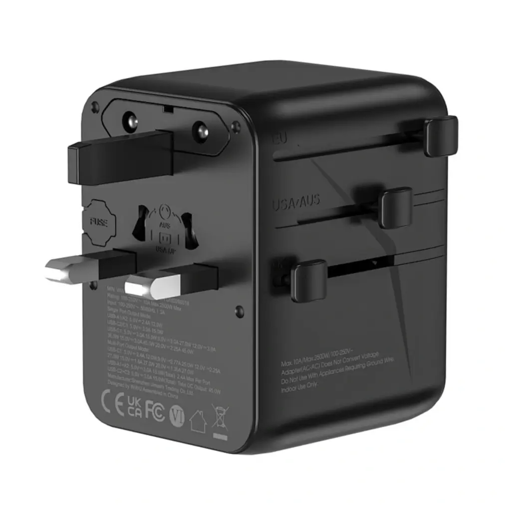 WiWU Wi-UA010 45W GaN Aramid Fiber Warriors 45W GaN Plug Adapter - Shopo.lk Sri Lanka