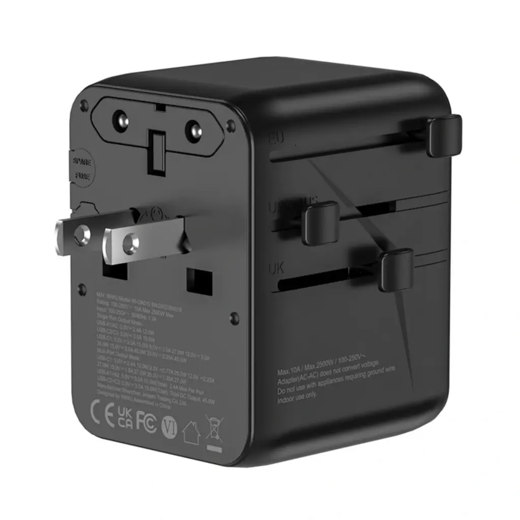 WiWU Wi-UA010 45W GaN Aramid Fiber Warriors 45W GaN Plug Adapter - Shopo.lk Sri Lanka