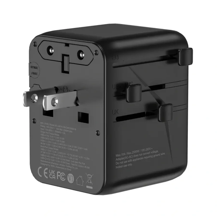 WiWU Wi-UA010 45W GaN Aramid Fiber Warriors 45W GaN Plug Adapter - Shopo.lk Sri Lanka