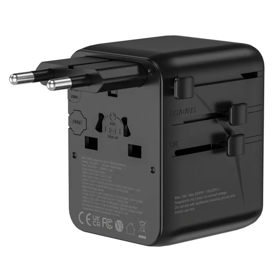 WiWU Wi-UA010 45W GaN Aramid Fiber Warriors 45W GaN Plug Adapter - Shopo.lk Sri Lanka