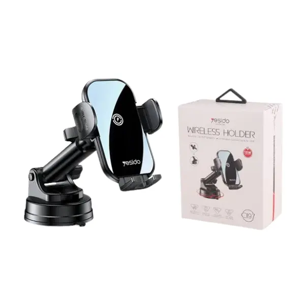 YESIDO C197 15W Wireless Car Phone Holder - photo 2 - Shopo.lk