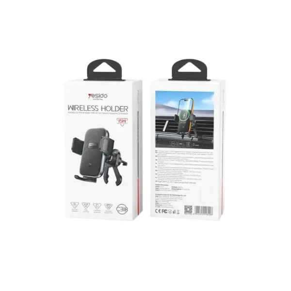 Yesido C318 15W Wireless Car Phone Holder Charger - photo 4 - Shopo.lk