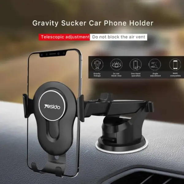 Yesido C44 Sucker Gravity Car Holder - photo 5 - Shopo.lk