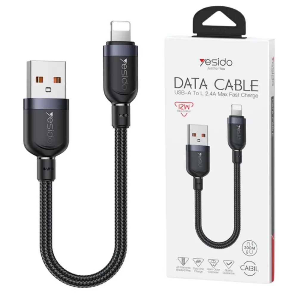 Yesido CA131L 12W USB To Lightning Cable 30cm - photo 2 - Shopo.lk