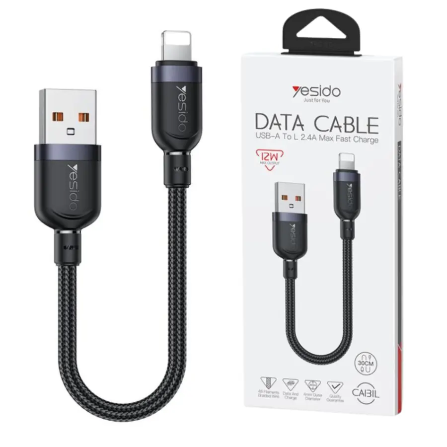 Yesido CA131L 12W USB To Lightning Cable 30cm - photo 2 - Shopo.lk