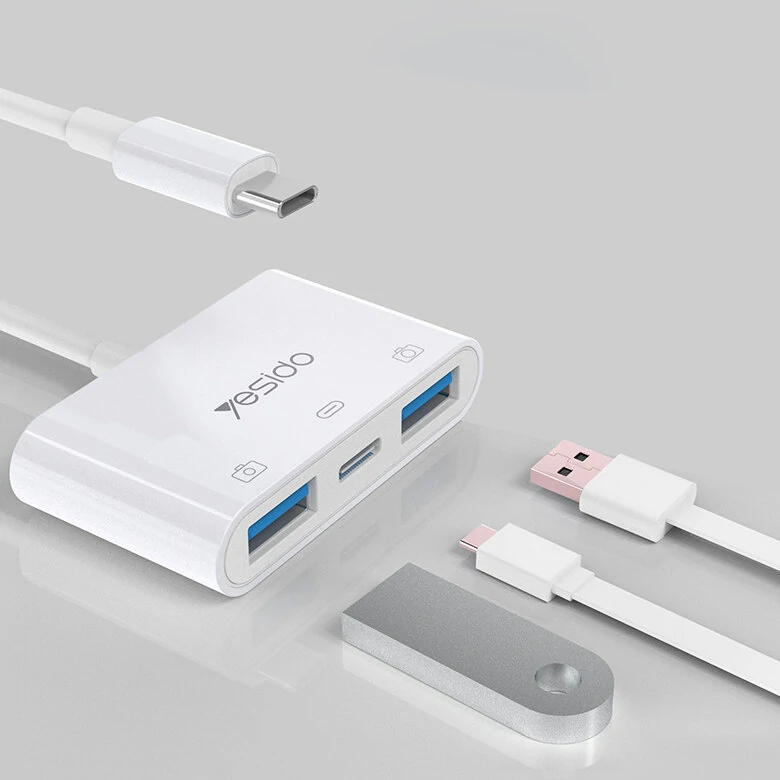 YESIDO GS17 Type-C OTG Adapter with USB 3.0 & PD Charging - photo 2 - Shopo.lk