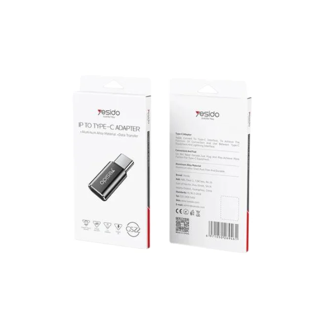 YESIDO GS22 Lightning to Type-C Data Transfer Adapter - photo 2 - Shopo.lk