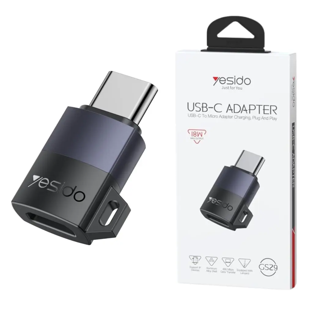 YESIDO GS29 USB-C OTG Adapter for Charging & Data Transfer - photo 2 - Shopo.lk
