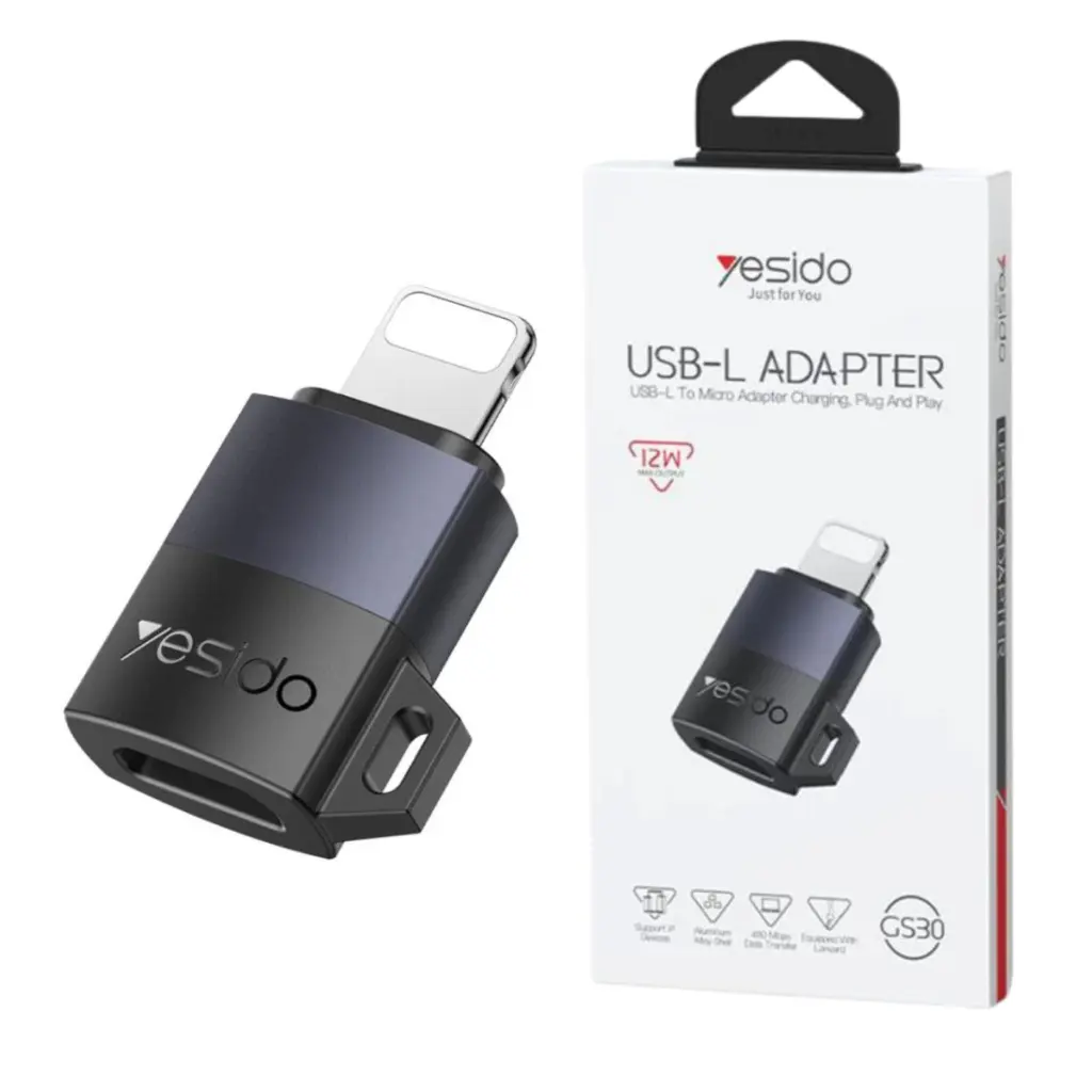 Yesido GS30 USB-Lightning Adapter - photo 2 - Shopo.lk