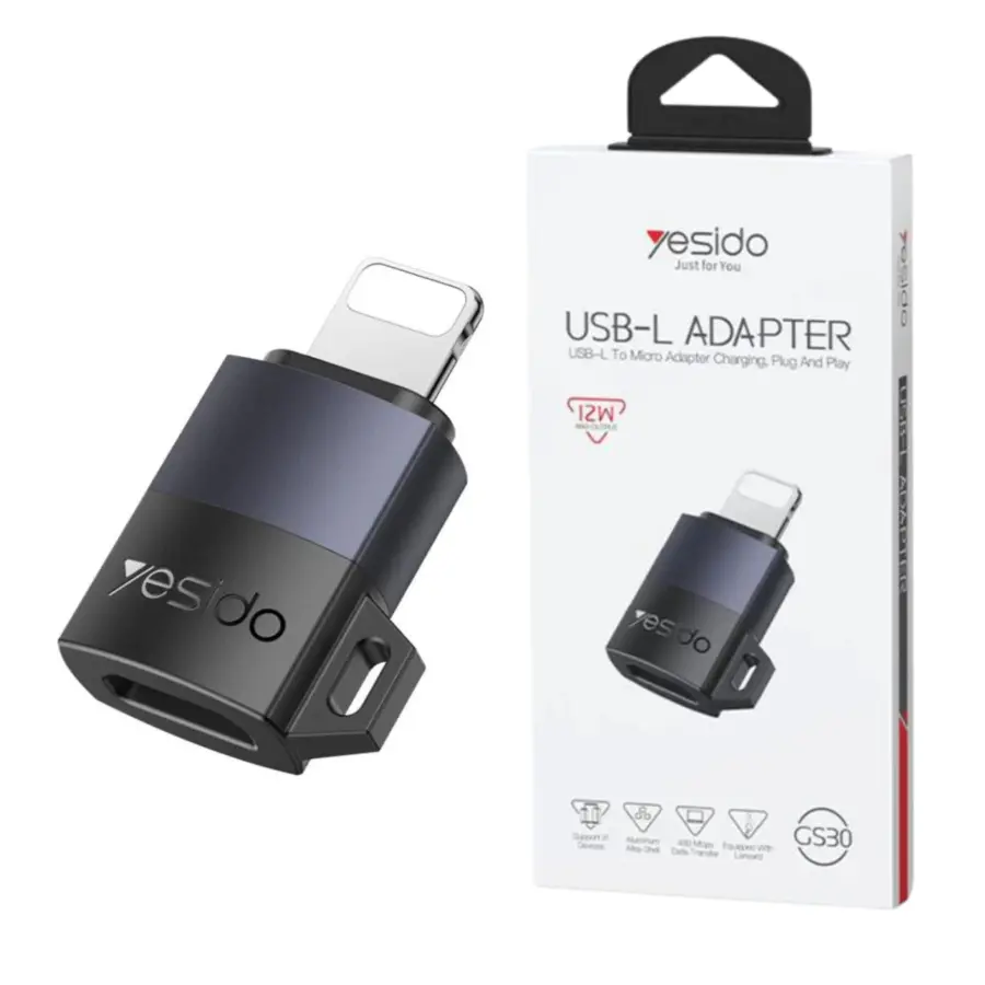 Yesido GS30 USB-Lightning Adapter - photo 2 - Shopo.lk