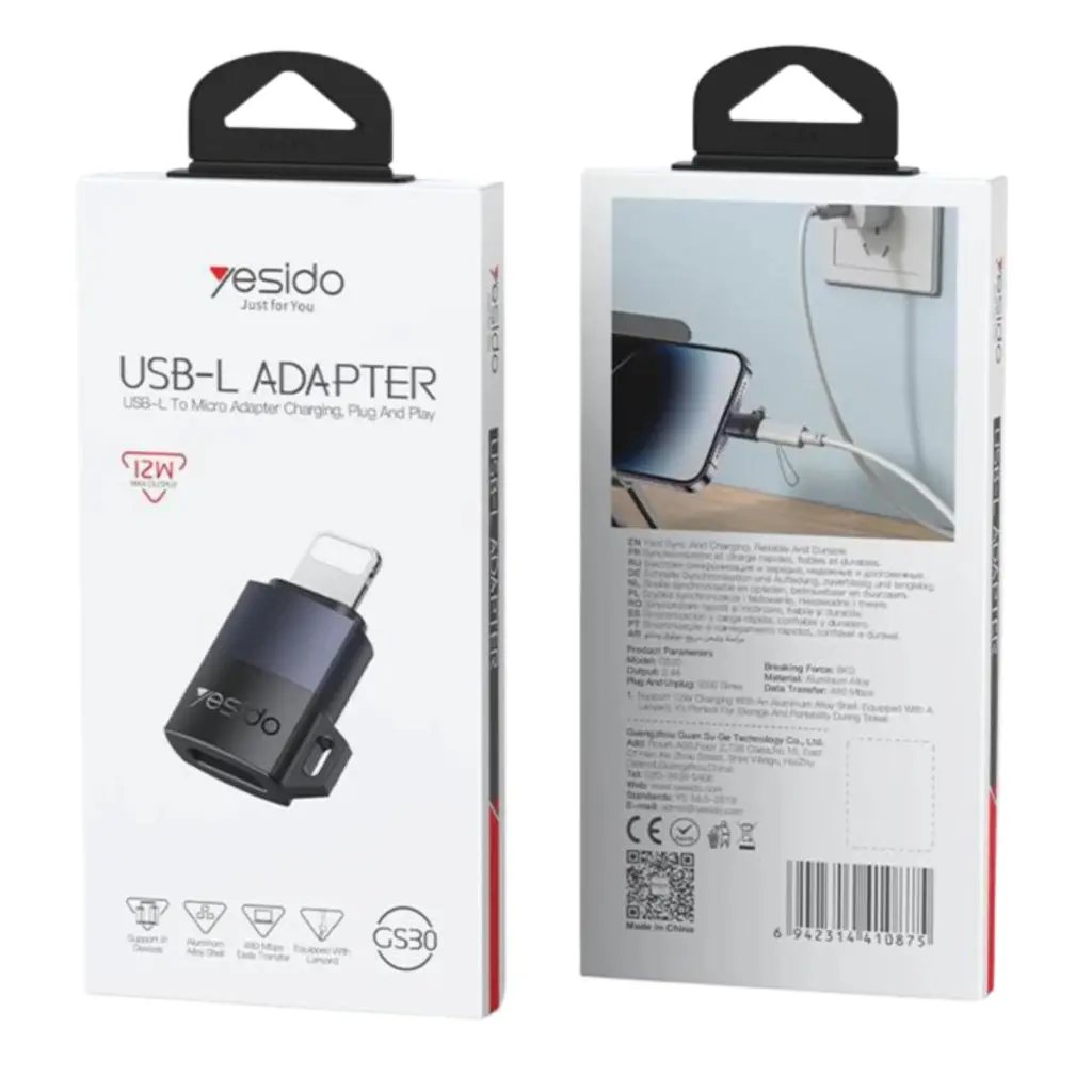 Yesido GS30 USB-Lightning Adapter - photo 3 - Shopo.lk