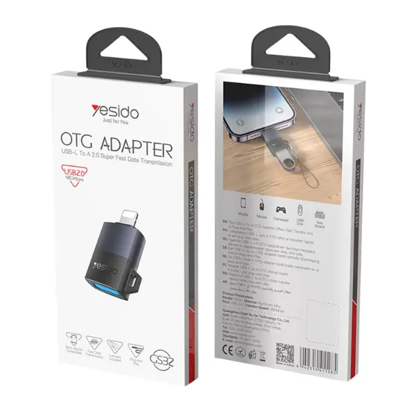 YESIDO GS32 USB to Lightning OTG Adapter - photo 3 - Shopo.lk