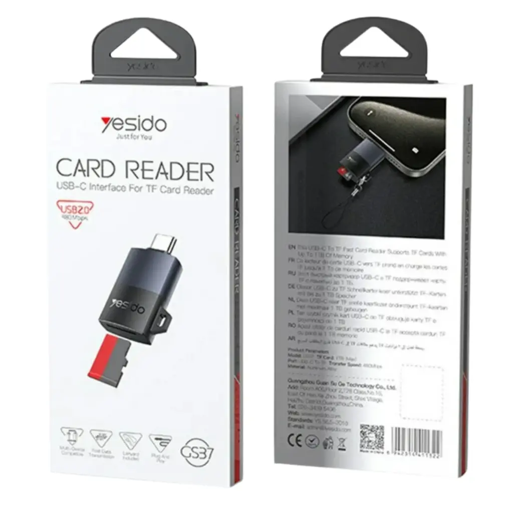 Yesido GS37 USB-C Card Reader - photo 3 - Shopo.lk