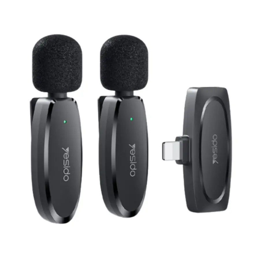 YESIDO KR14 Dual Transmitter Wireless Lavalier Microphone - Shopo.lk Sri Lanka