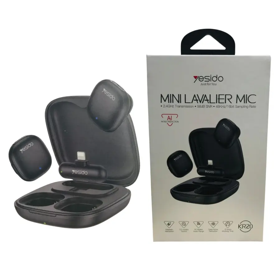 YESIDO KR20 Mini Lavalier Microphone Lightning Version - photo 2 - Shopo.lk