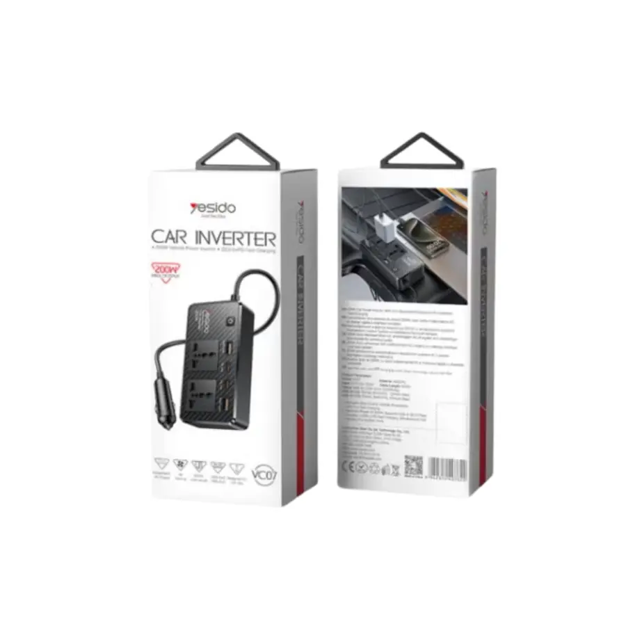 Yesido VC07 200W Car Power Inverter - photo 4 - Shopo.lk