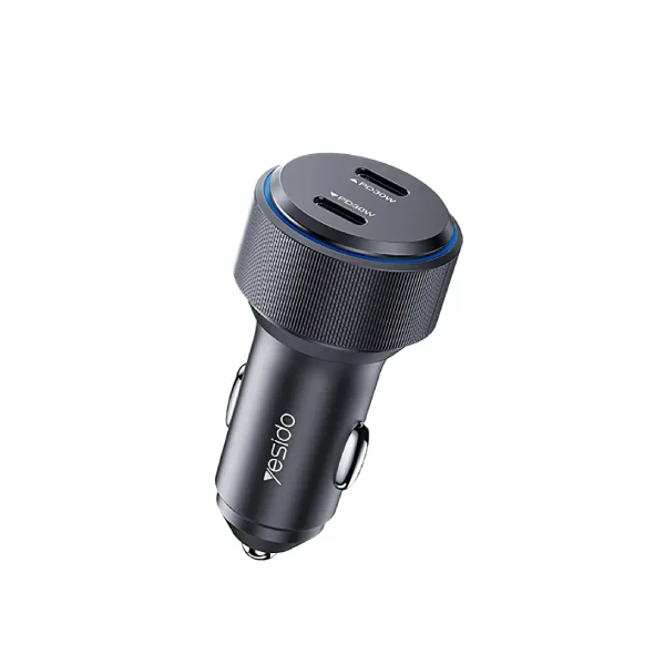 Yesido Y48 60W High Power Fast Charging Car Charger Dual Output Phone Charger Adapter - Shopo.lk Sri Lanka