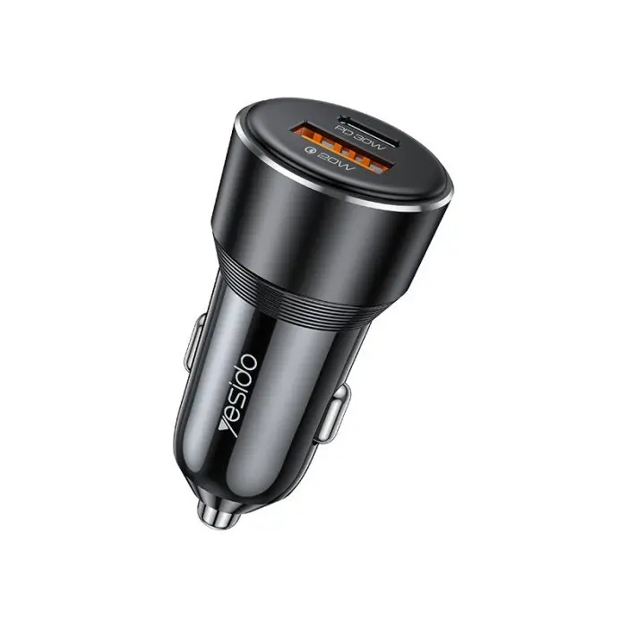 YESIDO Y64 SUPER FAST 50w USB-C 30w FAST CHARGING USB-A 20w PPS PROTOCOL CAR DOCK - Shopo.lk Sri Lanka