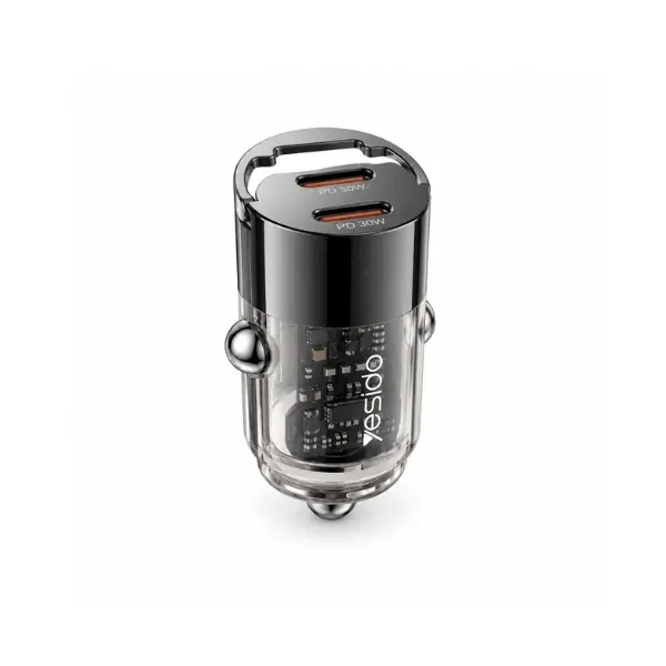 YESIDO Y69 Dual USB-C 30W PD Mini Car Charger - photo 2 - Shopo.lk