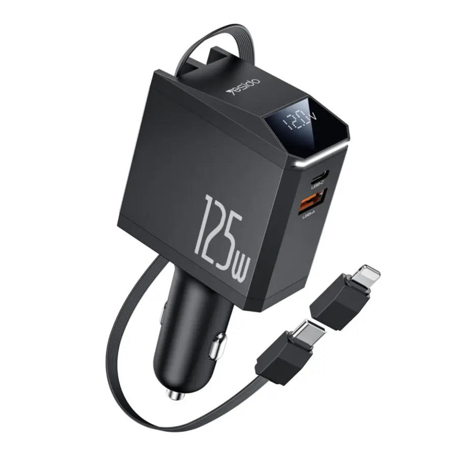 Yesido Y71 125w 4 In 1 Super Fast Car Charger - Shopo.lk Sri Lanka